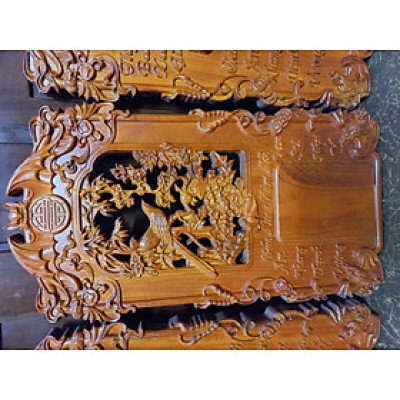 Đốc lich treo tường bằng gỗ hương nguyên khối 