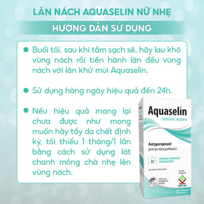 Lăn khử mùi dành cho nữ Aquaselin 50ml (loại nhẹ)