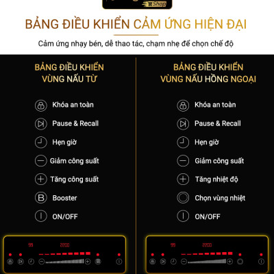 Miễn phí giao lắp toàn quốc - Bếp Âm Đôi Từ Hồng Ngoại Premium Nagakawa NAG1252M - Bảo hành 5 năm - Made in Malaysia - Hàng Chính Hãng