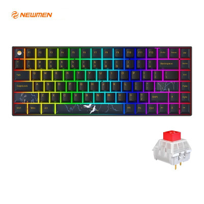 Bàn phím cơ không dây Newmen GM840 Pro (Hạc - Trăng & Mây) G-Pro Yellow Axis - Hàng Chính Hãng