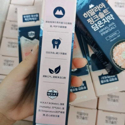 Kem đánh răng Bamboo Salt muối hồng Himalaya hương hoa bạc hà 100g