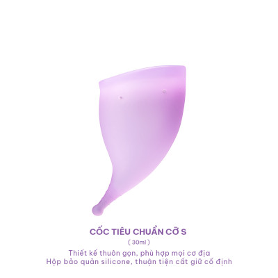 Cốc nguyệt san tiêu chuẩn S Cup cỡ S (30ml) Cup Yess chính hãng, an toàn, phù hợp mọi cơ địa