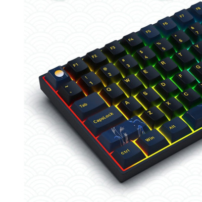Bàn phím cơ không dây Newmen GM840 Pro (Hạc - Trăng & Mây) G-Pro Yellow Axis - Hàng Chính Hãng