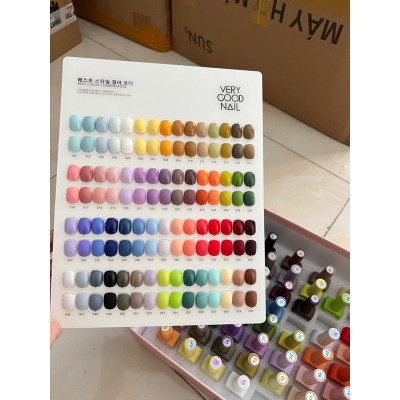 Set Sơn Gel Very Good Nail 60 Màu Chai 15ml, Đậm Đặc Sánh Mịn, Lên Màu Chuẩn Bền, Tặng Bảng Màu, Base Và Top Cao Cấp Nữ Women