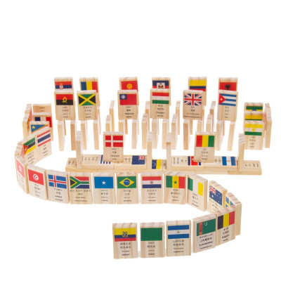 Đồ Chơi Gỗ, Bộ Domino Cờ 100 Quốc Gia Trên Thế Giới, Đồ Chơi Trẻ Em