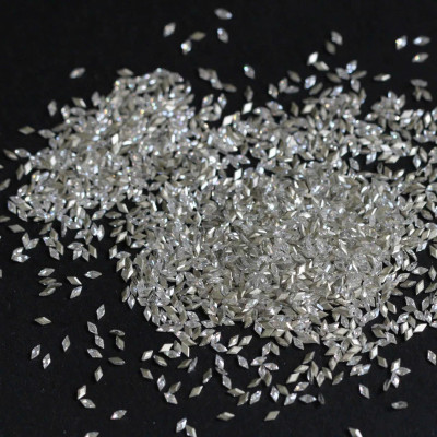 Đá Khối Diamond Chân Bằng Hình Thoi Gắn Móng Siêu Sáng, Set 100 Viên Charm Làm Nail Size Mini Màu Trắng Thủy Tinh Lấp Lánh