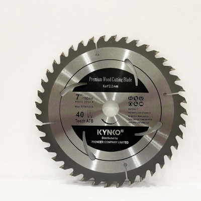 LƯỠI CƯA GỖ TCT 40 RĂNG đường kính phi Ø 180mm KYNKO WGZ180040P20