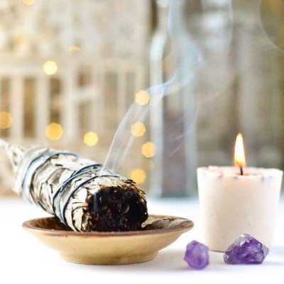 Combo 1 bó lá thánh yerba santa và 1 thanh palo santo tiêu chuẩn 5-6gr Combo08