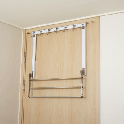 Móc treo giá treo quần áo sau cửa 2 tầng không cần khoan Wellex UD607-H