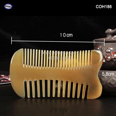 Lược sừng đa năng - Lược răng thưa và mau (Size: S - 10cm) COH186 - Chăm sóc tóc