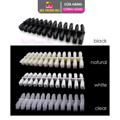 Vỉ Móng Mẫu Form Tròn Học Nail Chuyên Dụng, Bịch 240 Móng, Nhựa Loại 1, Tập Sơn Vẽ Hoạt Hình Làm Nail, Dễ Dàng Tách Ra Nữ Women