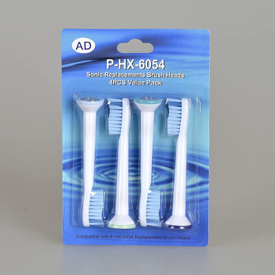 Bộ 4 đầu bàn chải đánh răng điện HX-6054A cho máy Philips Sonicare cho răng nhạy cảm HX3, HX6, HX7, HX8, HX9, R, FlexCare +, FlexCare, HealthyWhite, HydroClean, EasyClean, DiamondClean-Cho răng nhạy cảm