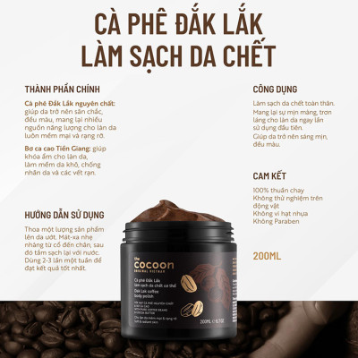 Combo 2 Tẩy Da Chết Cà phê Đăk Lăk Cocoon