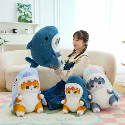Gấu bông mèo cosplay cá mập, cá mập mèo dễ thương siêu cute cho bé (20cm--->50cm) hàng xịn cao cấp an toàn cho trẻ nhỏ