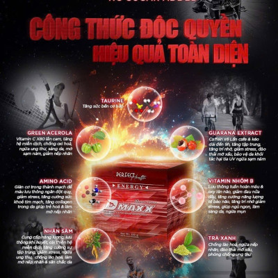 DMAXX thức uống bổ sung vitamin năng lượng không đường DAMODE 59 gói màu đỏ mỗi gói 2,2gr