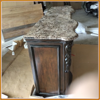 Tủ 9 ngăn kéo Tundo màu nâu mặt đá hoa cương 178 x 51 x 99 cm