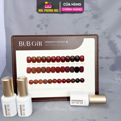 Set Sơn Gel BUBGIR12 Màu Tông Nâu Số 26 Làm Nail Cao Cấp, Tặng Bảng Màu Cao Cấp, Bền Màu, Đặc Mướt, Tạo Xu Hướng Móng Ngọt Ngào Nữ Women đỏ đô