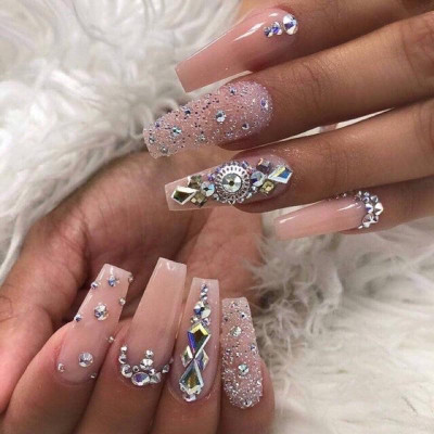 Đá Rắc Làm Nail Siêu Sáng Màu Trắng Size Nhỏ, Đá Gắn Móng Hàn Quốc Trang Trí Nail Đẹp - Nail Phương Miu
