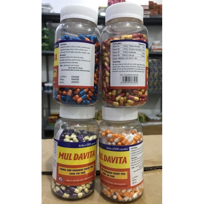 Viên bổ tổng hợp Muldavita Vinapharco, hộp 500v, tăng sức đề kháng