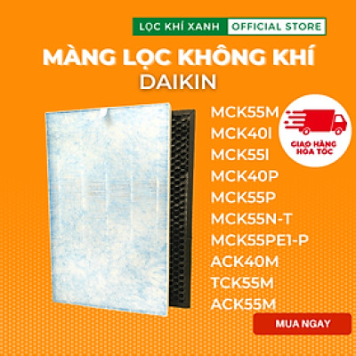 Màng lọc Hepa cho Daikin MCK55, Daikin TCK55, Daikin ACK55, Daikin MCK40, Daikin ACK40, Daikin TCK40. Có màng than hoạt tính. Hàng nhập khẩu