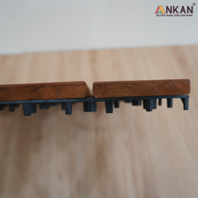 Vỉ Gỗ Lót Sàn Ban Công Cao Cấp 4 Nan – Chống Thấm, Bền Bỉ, Màu Vàng Sang Trọng