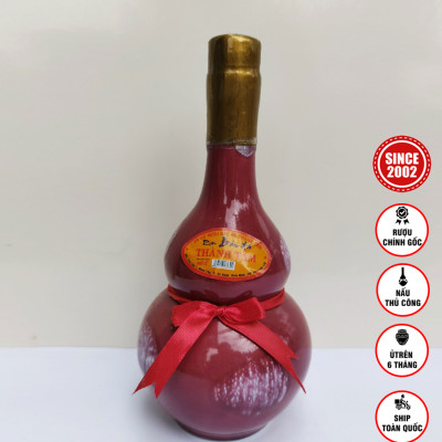 Đặc Sản Bình Định - Rượu Bàu Đá Thành Tâm Hồ Lô (Màu hồng) 350ml - OCOP 3 Sao
