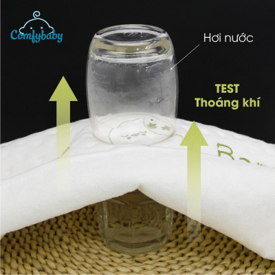 Tấm lót chống thấm thay tã cho bé 4 lớp 100% Sợi Tre Bamboo / Organic cotton (Cotton hữu cơ) thoáng khí, chống thấm nước Comfybaby