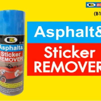 Dung dịch tẩy keo, nhựa đường, băng dính, tẩy decal... Asphalt & Sticker Remover - Bosny B130 - 200 cc - nhập khẩu Thái Lan (tặng kèm khăn lau và khẩu trang bằng vải không dệt)