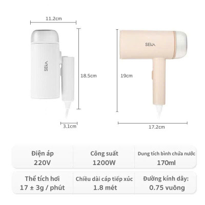 Bàn Là Hơi Nước Cầm Tay SEKA 170ml SK547 (Model Mới Nhất 2024) SK546 Pro 1500W, 220ml, Bàn Là Mini, Bàn ủi Du Lịch - Hàng Chính Hãng