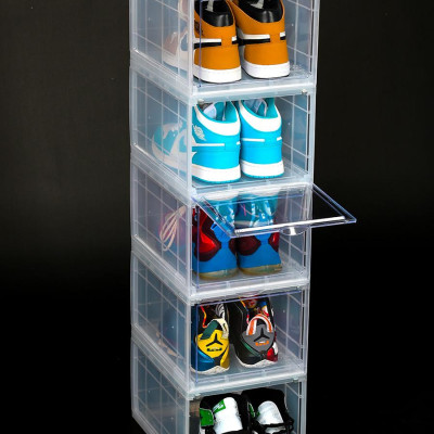 Combo 5 Hộp Đựng GIày Cửa Mở Nam CHâm Hộp Nhựa Cứng, Tháo Lắp Dễ Dàng - Hộp Màu Trắng