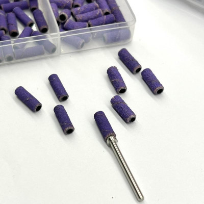 Đầu Mài Nhám Tím Mini 240, 120  Hộp 60 chiếc Làm Nhám Bề Mặt Móng, Tăng Độ Bền Móng Làm Nail, Đắp Gel Bột, Dễ Sử Dụng Nail Phương Miu