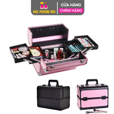 Cốp Đựng Đồ Nail 2 Tầng Nhôm 26x32x21cm, Gọn Nhẹ, Chống Thấm Nước, Chuyên Dụng Làm Nail, Tiện Lợi Di Chuyển, Bền Chắc Bag Nhung Nam Nữ