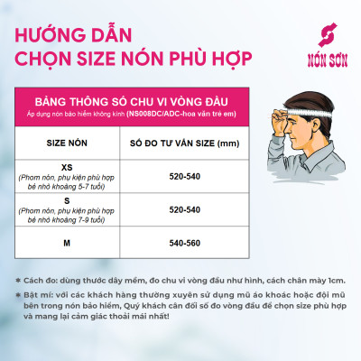 Mũ bảo hiểm nửa đầu trẻ em hoa văn chính hãng ADC-524.124