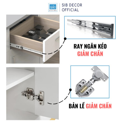 Bàn Làm Việc Kết Hợp Kệ Sách Đơn Giản Thương Hiệu SIB Decor BLV08