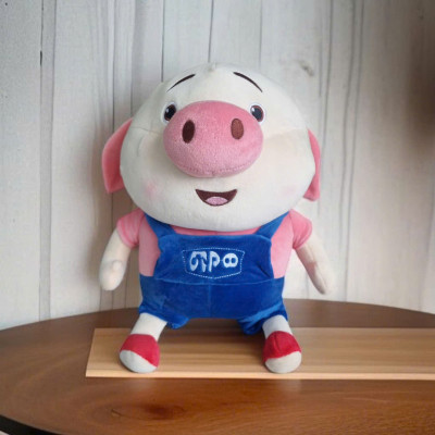 Gấu bông heo tiktok mặc yếm ngồi siêu mềm siêu dễ thương, lợn tiktok cute siêu cưng (40cm) vải miniso mềm mịn êm ái, an toàn cho trẻ em
