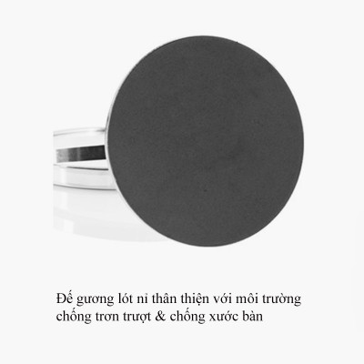 Gương trang điểm bầu dục 360 độ mini để bàn 2 mặt Minigood Hàn Quốc DMCTB081