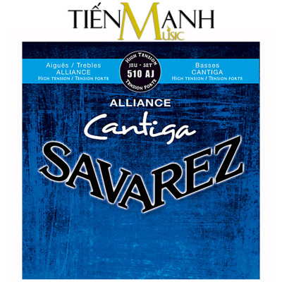 Savarez 510AJ - Bộ dây Đàn Guitar Cổ Điển Classic High Tension - Alliance Cantiga Nylon String Sets Hàng Chính Hãng - Kèm Móng Gẩy DreamMaker