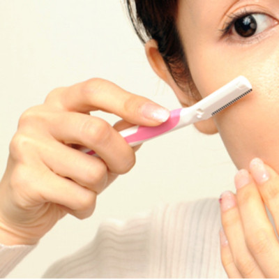 Set 03 dao cạo lông mày Pretty size L lưỡi bằng thép mạ Titanium sắc bén & bền bỉ - nội địa Nhật Bản