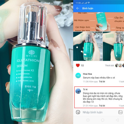 Serum Mychi - Serum cấy trắng lá vàng 24k  glutathione