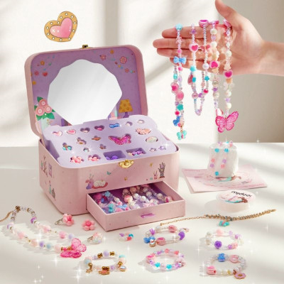 Đồ Chơi Charm Thiết Kế Vòng Cổ, Vòng Tay Cho Bé Gái DIY Mideer Charm Bracelet Making Kit