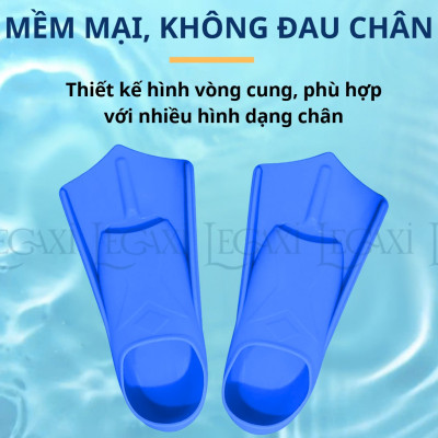 Chân Vịt Bơi Lội Silicon, Chân Nhái Lặn Biển Chuyên Nghiệp Bẻ Cong 90 Mềm Mại Cho Trẻ Em, Người lớn