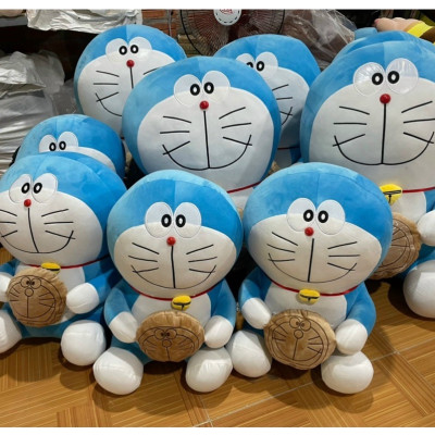 Thú nhồi bông Doraemon ôm bánh rán - Size từ 40cm đến 80cm - Quà tặng gấu bông Doraemon dễ thương.