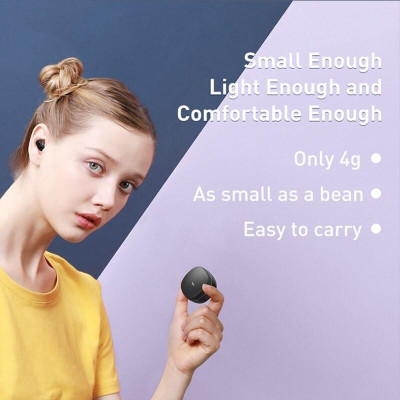 Tai nghe Bluetooth Baseus Encok True Wireless Earphones WM01 (TWS, Bluetooth 5.0, Stereo Earbuds, Touch Control, Noise) -Hàng Chính Hãng