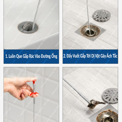 Dụng Cụ Gắp Rác Bồn Chậu 160 Cm Cây Gắp Rác Thông Tắc Bồn Chậu Nhà Vệ Sinh Tiện Lợi