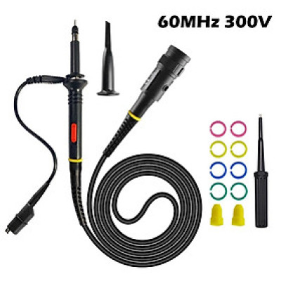 Bộ Que Đo Máy Hiện Sóng Thay Thế ABG P2060, Đầu Dò Máy Hiện Sóng 60mhz 300V DC 1X 10x 1 Đầu Dò, Máy Kiểm Tra Vạn Năng Đầu Dò Dây Dẫn Kiểm Tra - Hàng Chính Hãng