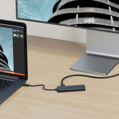 HUB chuyển đổi HyperDrive Next 6 IN 1 Port USB-C Hub - Truyền tải dữ liệu nhanh, hỗ trợ màn hình 4K60Hz - HD4002GL - Hàng Chính Hãng