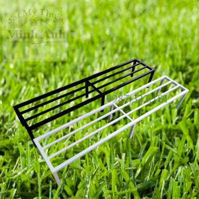 Kệ thép. Dài 100-120 cm. Rộng  20-25-30cm. Cao  10-15-20-25-30cm. 6 chân. 2 nan phụ. Hộp thép 2x2cm ( Hàng Chính Hãng )
