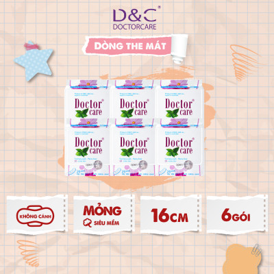Combo 6 Băng vệ sinh hàng ngày thảo dược Doctor Care 16 cm siêu khô thoáng cả ngày dài