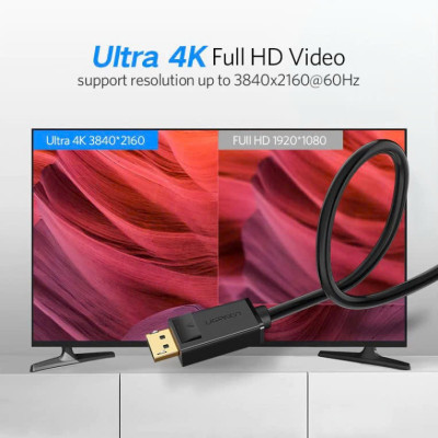 Cáp dp ra displayport 1.5m màu đen hợp kim Dây Displayport support 4K*60Hz 3D - Hàng Nhập Khẩu