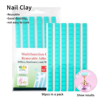 Đất Sét Dính Đa Năng Dán Đế Móng Mẫu 102 Miếng Keo Mini Màu Xanh, Có Thể Tái Sử Dụng Làm Nail Cố Định Siêu Bền Nữ Women